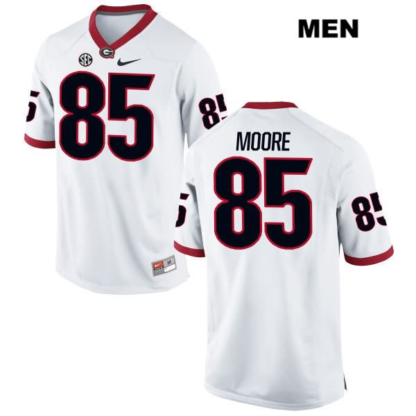 Georgia Bulldogs Men's Cameron Moore #85 NCAA Authentic White Nike Stitched College Football Jersey KKW2856SN